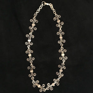 NEW~Sterling Silver Swirl Links Necklace